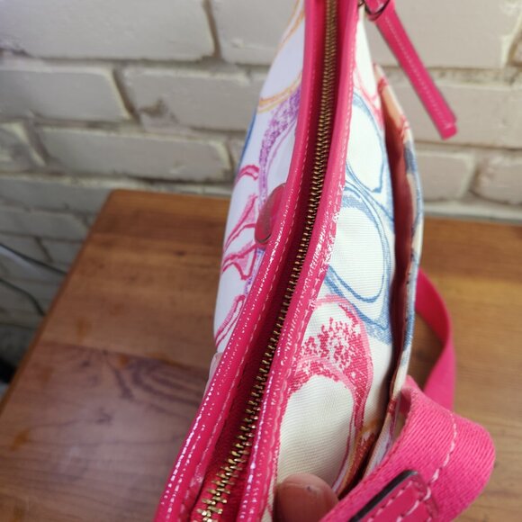 Euc Rare Coach Scribble Multi-Color Crossbody Bag Purse - Picture 8 of 13